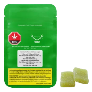 "Kaufe Sour Apple Gummies 150mg THC Edibles in großen Mengen – THC-infused Gummis mit grünem Apfelgeschmack"